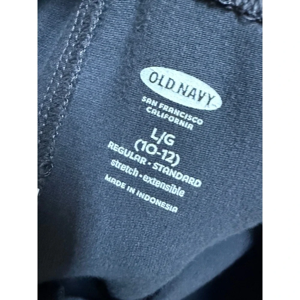 Old Navy Girls Carbon Gray Stretch Cotton Leggings Pants Size‎ L 10-12 Regular
